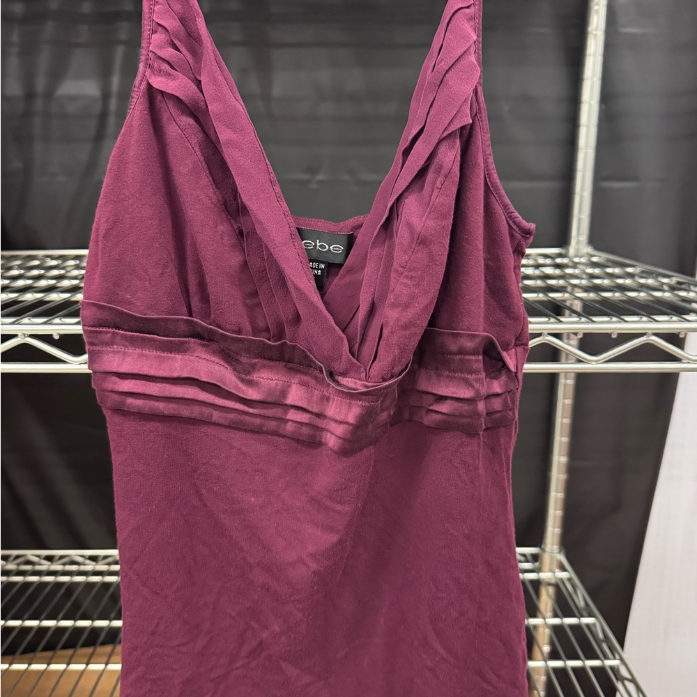 Bebe Rich Plum Layered Top